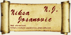 Nikša Jošanović vizit kartica